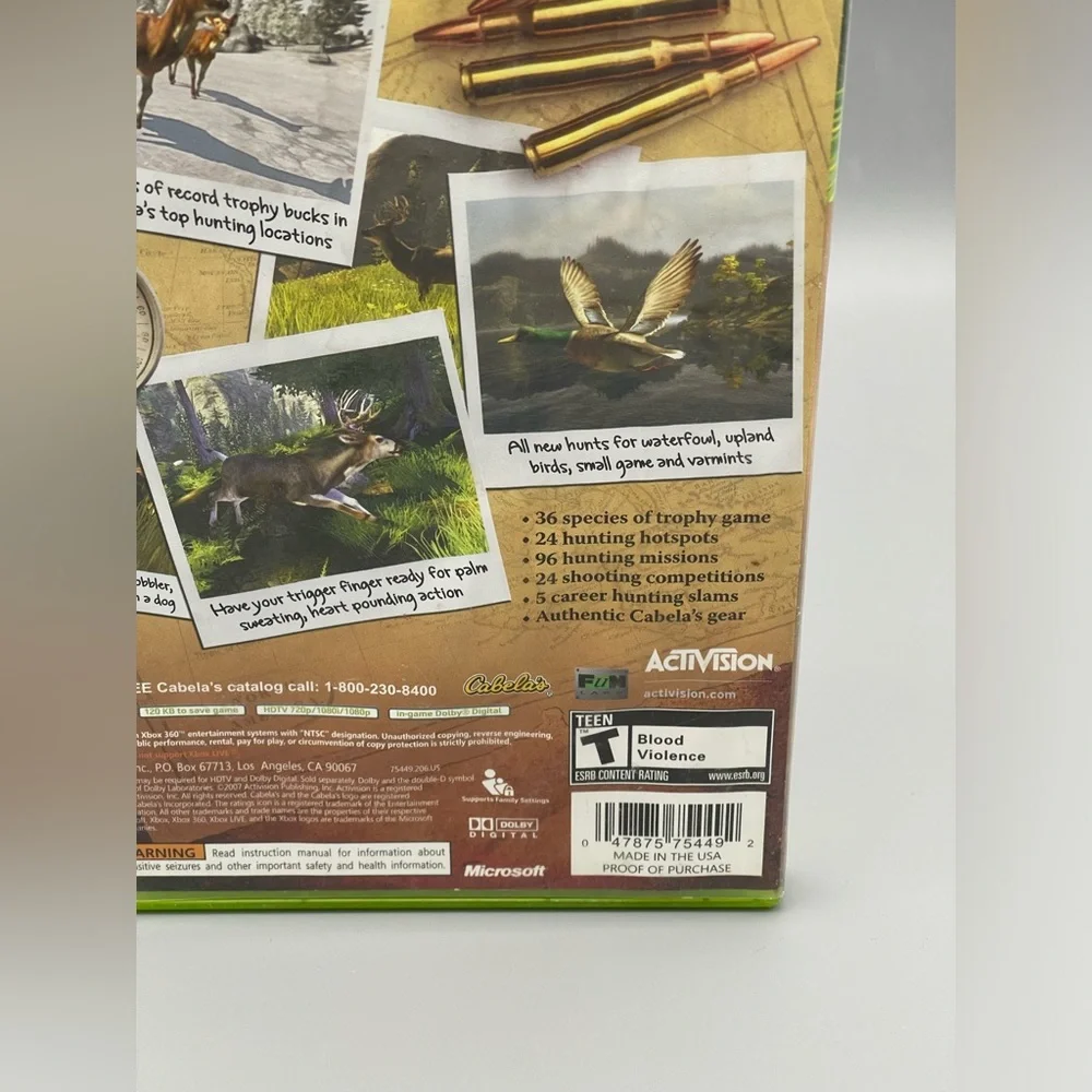 Cabela's Trophy Bucks Xbox 360 - Complete With Manual USED